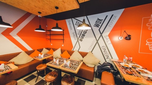 Кафе быстрого питания "Burger&Wok", Санкт-Петербург – Студия архитектуры и дизайна АМ